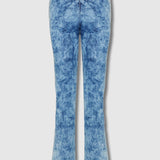 Mirage Bleach Wash High Waisted Flare Jeans -Blue wash
