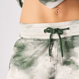 TIE DYE WIDE LEG JOGGER - GREEN
