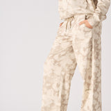 TIE DYE WIDE LEG JOGGER - BEIGE