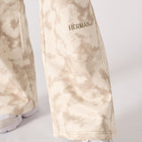 TIE DYE WIDE LEG JOGGER - BEIGE