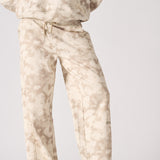Nola Cloud Tie-Dye Wide Leg Joggers - Beige