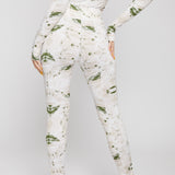 Zaria Dipped Waistband Legging - White