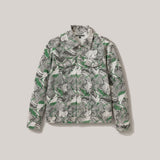 Psychedelic Print Denim Jacket - Green