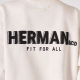 HERMAN CREW NECK SWEATSHIRT - WHITE