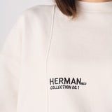 HERMAN CREW NECK SWEATSHIRT - WHITE