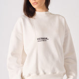HERMAN CREW NECK SWEATSHIRT - WHITE