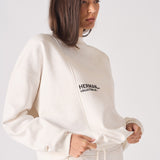 HERMAN CREW NECK SWEATSHIRT - WHITE