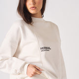 HERMAN CREW NECK SWEATSHIRT - WHITE