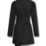Nautic Cotton Asymmetric Shirt Dress - Black