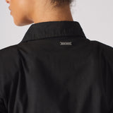 Nautic Cotton Asymmetric Shirt Dress - Black