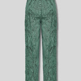Seam Detail Mid Rise Straight Jeans - Dark Green