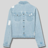 Riverstone Distressed Denim Jacket - Light Blue