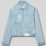 Riverstone Distressed Denim Jacket - Light Blue