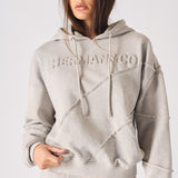 HERMAN SEAM DETAIL HOODIE - GREY ACID WASH