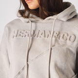 HERMAN SEAM DETAIL HOODIE - GREY ACID WASH