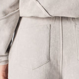 Seam Detail Wide Leg Jogger - Grey Acid Wash