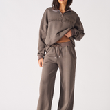 Wide Leg Jogger – Brown
