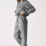 HERMAN OVERSIZED FIT APPLIQUE SWEATSHIRT - GREY