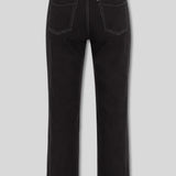 Romy Seam Detail Straight Leg Jeans - Black Wash