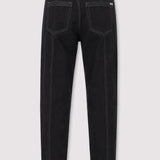 Echo High Waisted Heart Stitch Straight Leg Jeans - Black