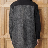 Verde Denim Contrast Shirt - Black Acid Wash