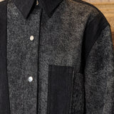 Verde Denim Contrast Shirt - Black Acid Wash