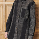 Verde Denim Contrast Shirt - Black Acid Wash
