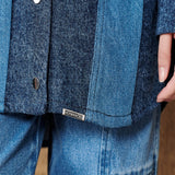 Slate Contrast Denim Shirt - Blue Acid Wash