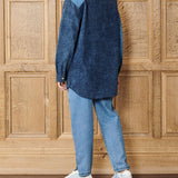 Slate Contrast Denim Shirt - Blue Acid Wash
