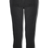 Brook High Waist Skinny Biker Jeans - Black-wash