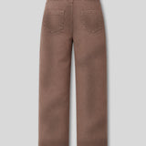 Riviera High Waisted Wide Leg Jeans – Brown