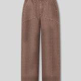 Riviera High Waisted Wide Leg Jeans – Brown