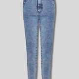 Rhea High Waist Skinny Jeans - Blue Acid Wash