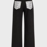 Elara High Waist Wide Leg Jeans - Black