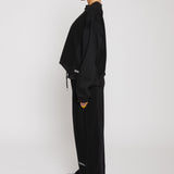 CROP CREW NECK JUMPER - BLACK