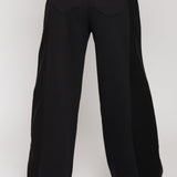 Herman Womens High Waisted Wide Leg Joggers - Black