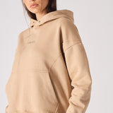 REGULAR PULLOVER HOODIE - BEIGE
