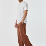 Herman Panelled Wide Leg Joggers - Brown