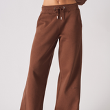 WIDE LEG JOGGERS - BROWN