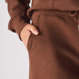 WIDE LEG JOGGERS - BROWN