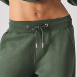 WIDE LEG JOGGERS - DARK GREEN