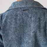 DENIM BELTED DRESS - BLUE WASH