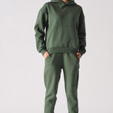 REGULAR PULLOVER HOODIE - DARK GREEN
