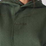 REGULAR PULLOVER HOODIE - DARK GREEN