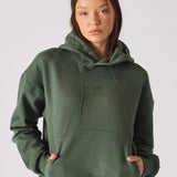 REGULAR PULLOVER HOODIE - DARK GREEN