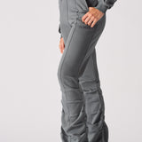 Ruched Flare Jogger - Grey