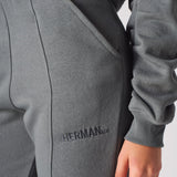 Ruched Flare Jogger - Grey