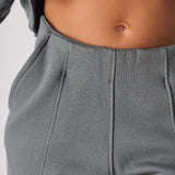 Ruched Flare Jogger - Grey