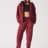 TAPERED JOGGERS - Burgundy