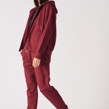 TAPERED JOGGERS - Burgundy